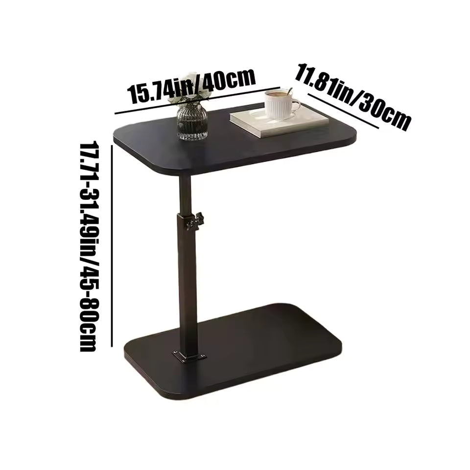 Height Adjustable C Shaped Table, Sofa Side Table