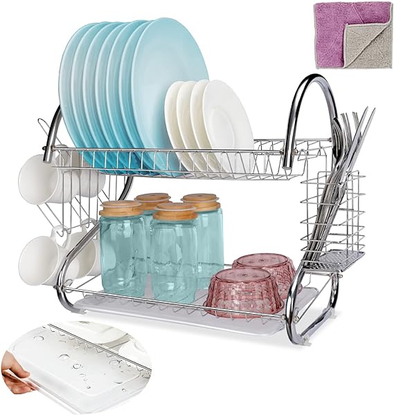 SS Crockery Dish Rack, Kitchen Rack Steel happyhome