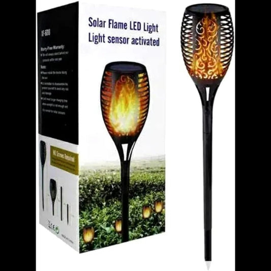 Solar Flame LED Light, Solar Ground Lights with Sensor Activated happyhome