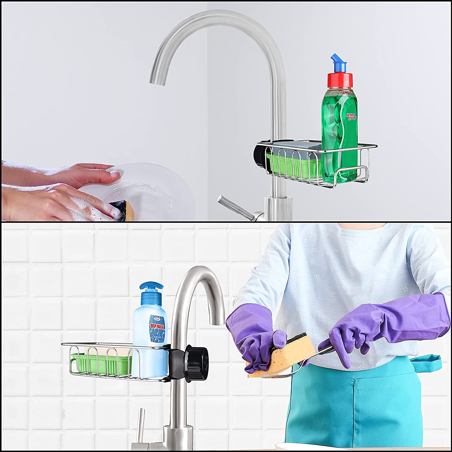 Sponge Holder , Faucet Storage Holder happyhome