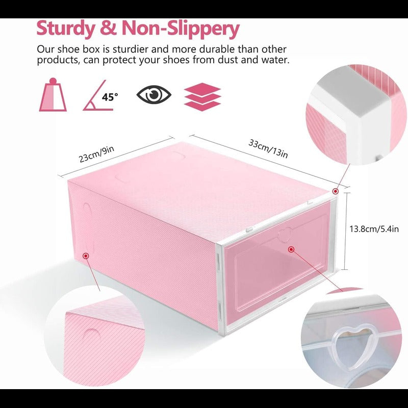 Stackable Shoe Box / 1pc , Plastic Shoe Storage Box happyhome