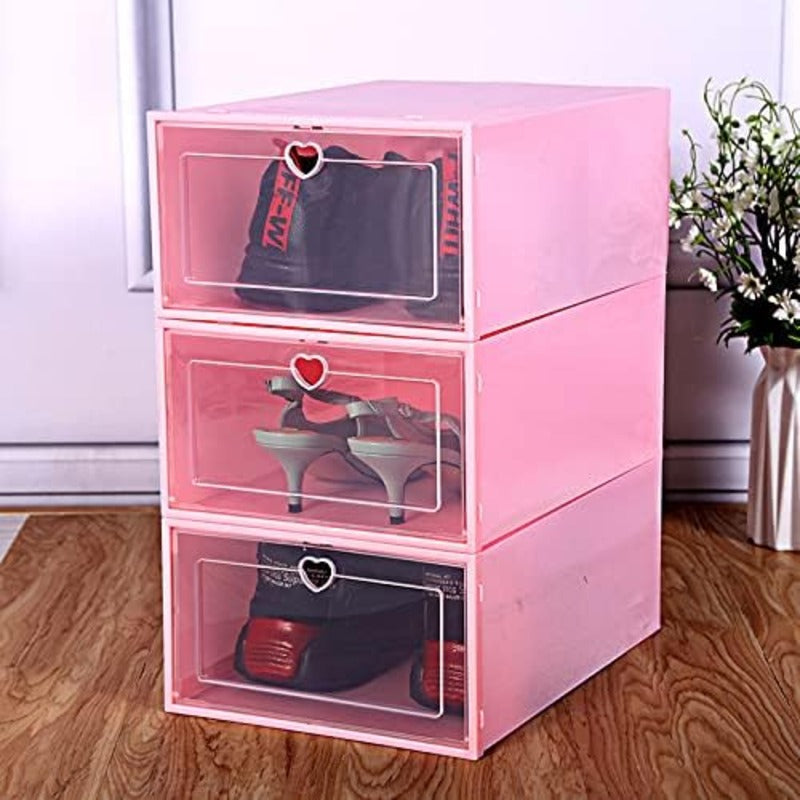 Stackable Shoe Box / 1pc , Plastic Shoe Storage Box happyhome