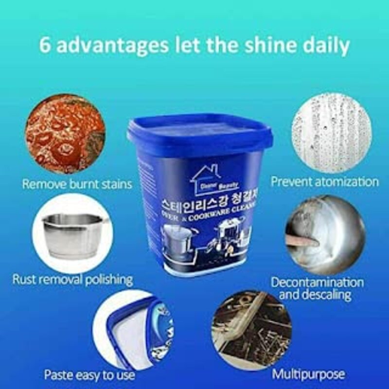 Stainless Steel Cleaner Paste, Oven & Cookware Cleaner Paste happyhome