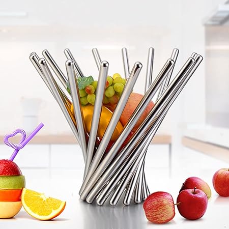 Stainless Steel Fruit Basket , Foldable Fruits Basket happyhome