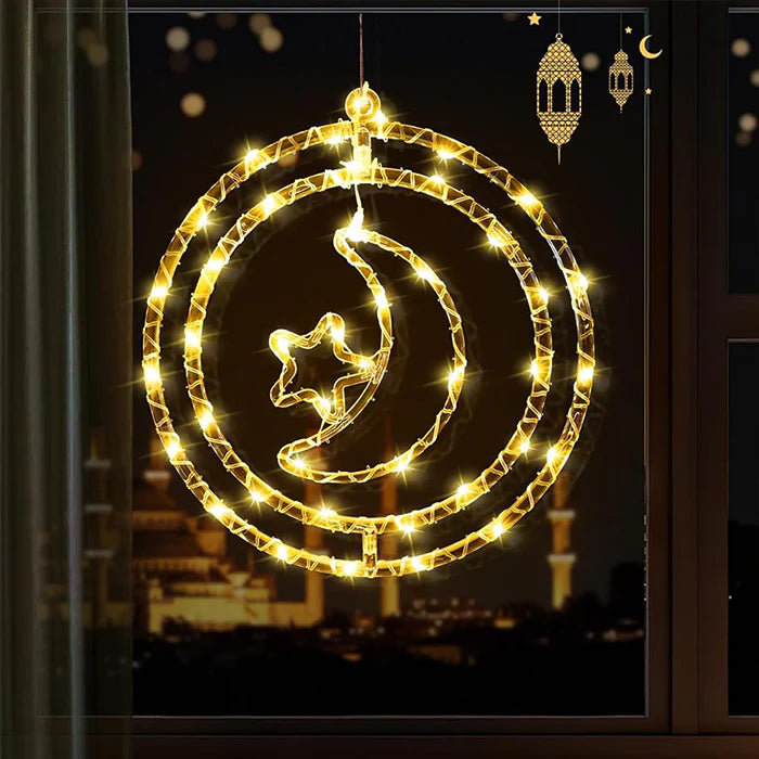 Rotatable LED Ramadan Star Window Light, USB LED Ramadan Window Star Light