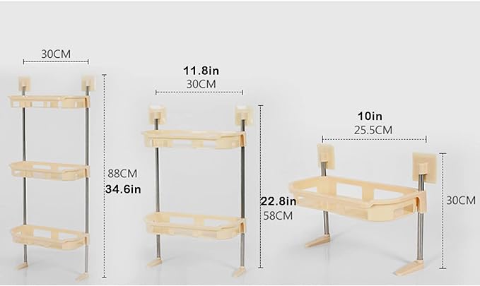 Toilet Shelf Three Layer, 3 tier Wall Mounted Toilet Storage Shelf happyhome