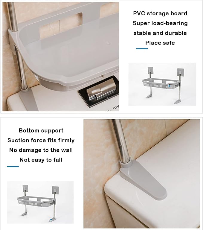 Toilet Shelf Three Layer, 3 tier Wall Mounted Toilet Storage Shelf happyhome