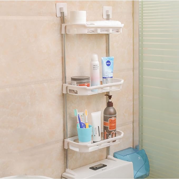 Toilet Shelf Three Layer, 3 tier Wall Mounted Toilet Storage Shelf happyhome