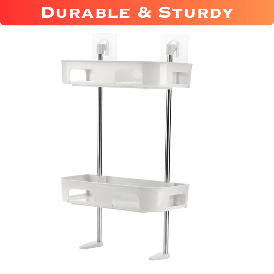 Toilet Shelf Two Layer, 2 tier Wall Hanging Toilet Storage Shelf happyhome