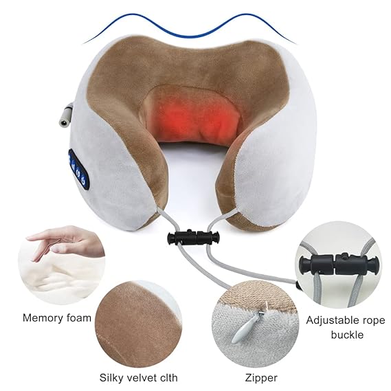 U Shaped Massage Pillow, Neck Massager Travel Pillow happyhome