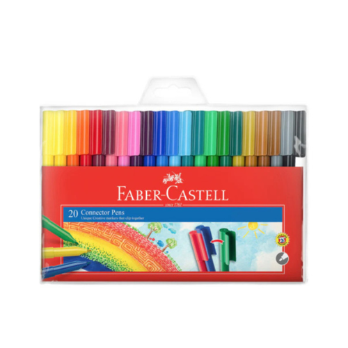 Faber-Castell Connector Felt Tip Pen Set – 20 Colours