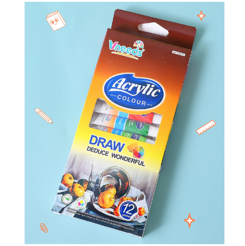 Vndeeds Acrylic Paint Set 12 Tubes
