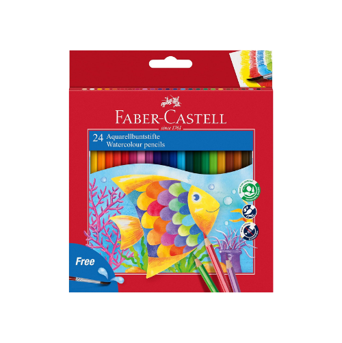 Faber-Castell Watercolour Pencils Set – 24 Colours