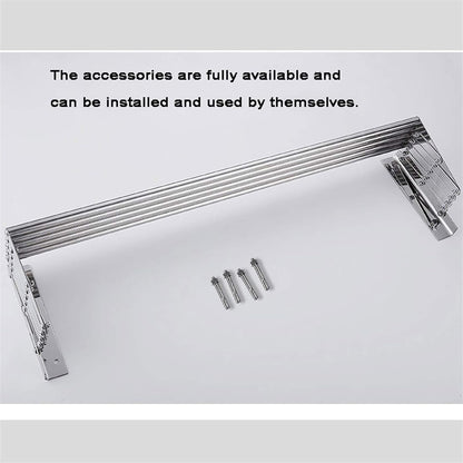 W Type Clothes Drying Rack Wall Mounted , Extendable Drying Rack For Clothes happyhome