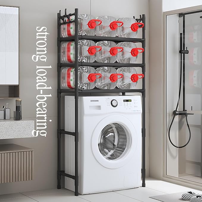 Washing Machine Storage Rack , Over Toilet Storage Shelf Free Standing happyhome