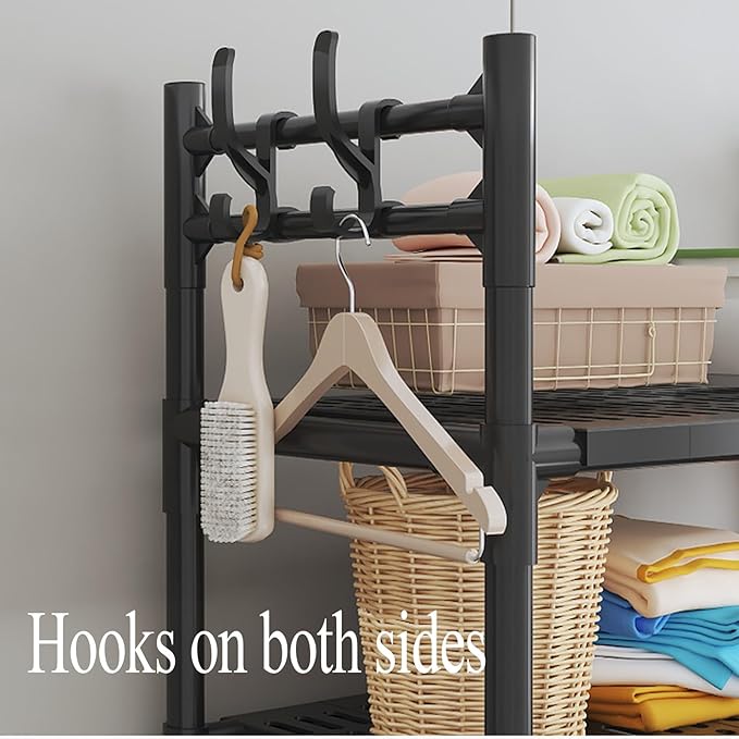 Washing Machine Storage Rack , Over Toilet Storage Shelf Free Standing happyhome