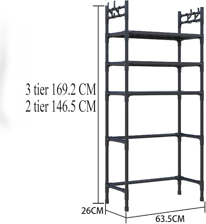 Washing Machine Storage Rack , Over Toilet Storage Shelf Free Standing happyhome