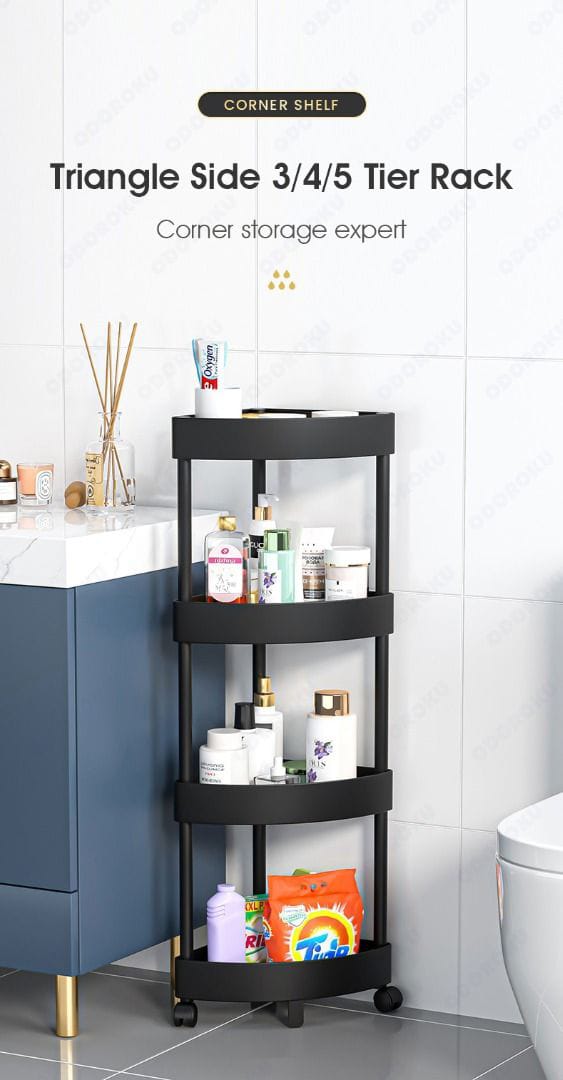 4 Tier Kitchen Corner Rack ,Plastic Corner Rack