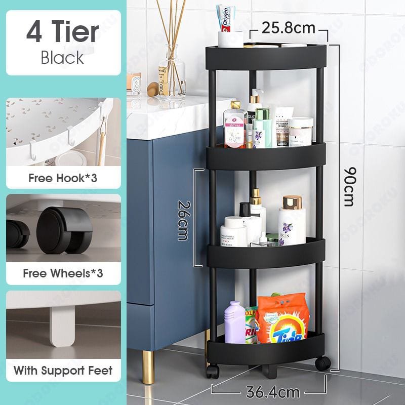 4 Tier Kitchen Corner Rack ,Plastic Corner Rack – happyhome