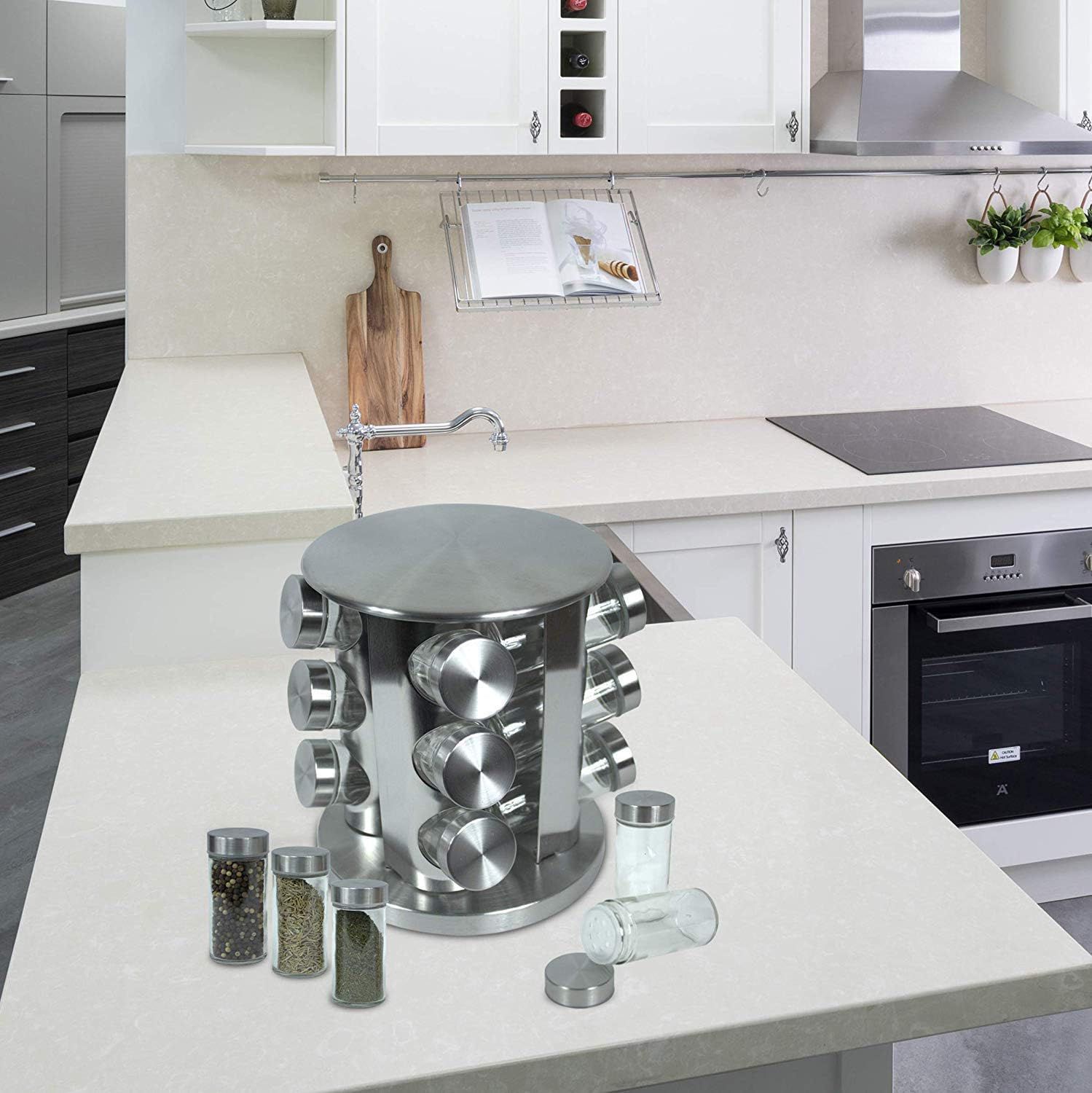 Rotating Spice Rack | 12 Bottle Spice Rack – happyhome