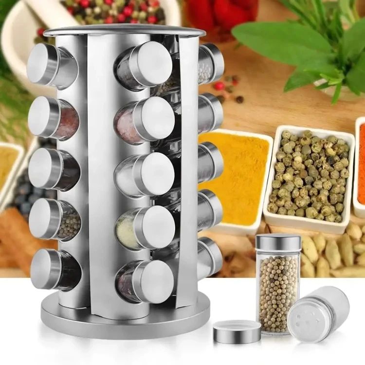 Rotating Spice Rack | 12 Bottle Spice Rack – happyhome