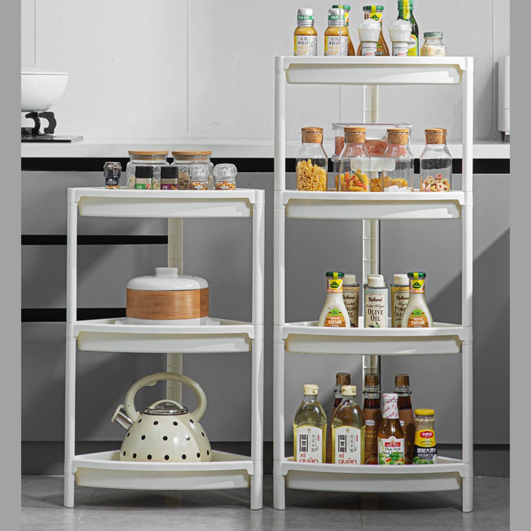 Plastic Corner Rack,Multifunctional Bathroom Plastic Shelving Unit