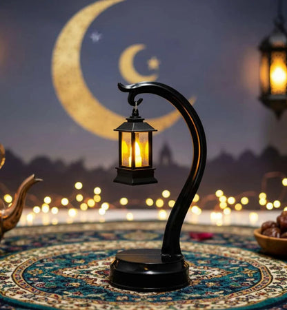 فانوس رمضان شموع LED، مصباح رمضان يعمل بالبطارية