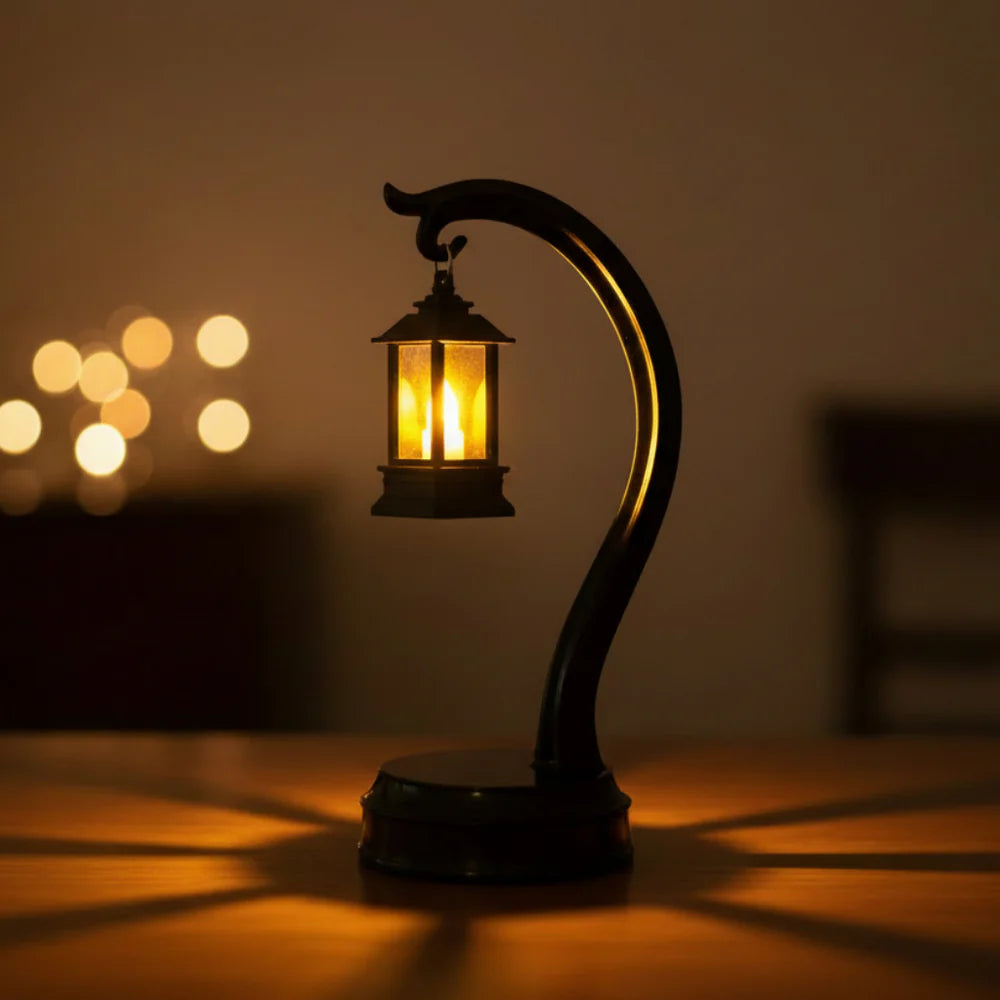 فانوس رمضان شموع LED، مصباح رمضان يعمل بالبطارية