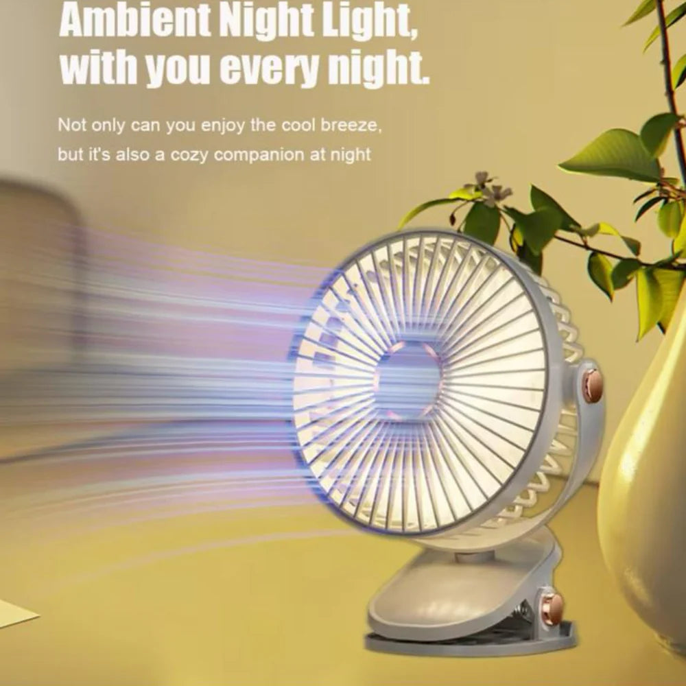 Portable USB Fan, Rechargeable Desk Fan