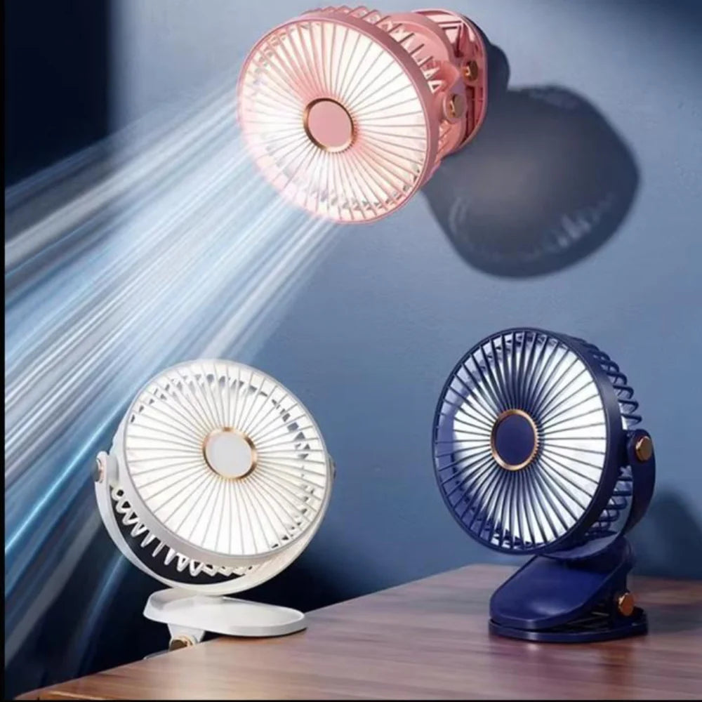Portable USB Fan, Rechargeable Desk Fan