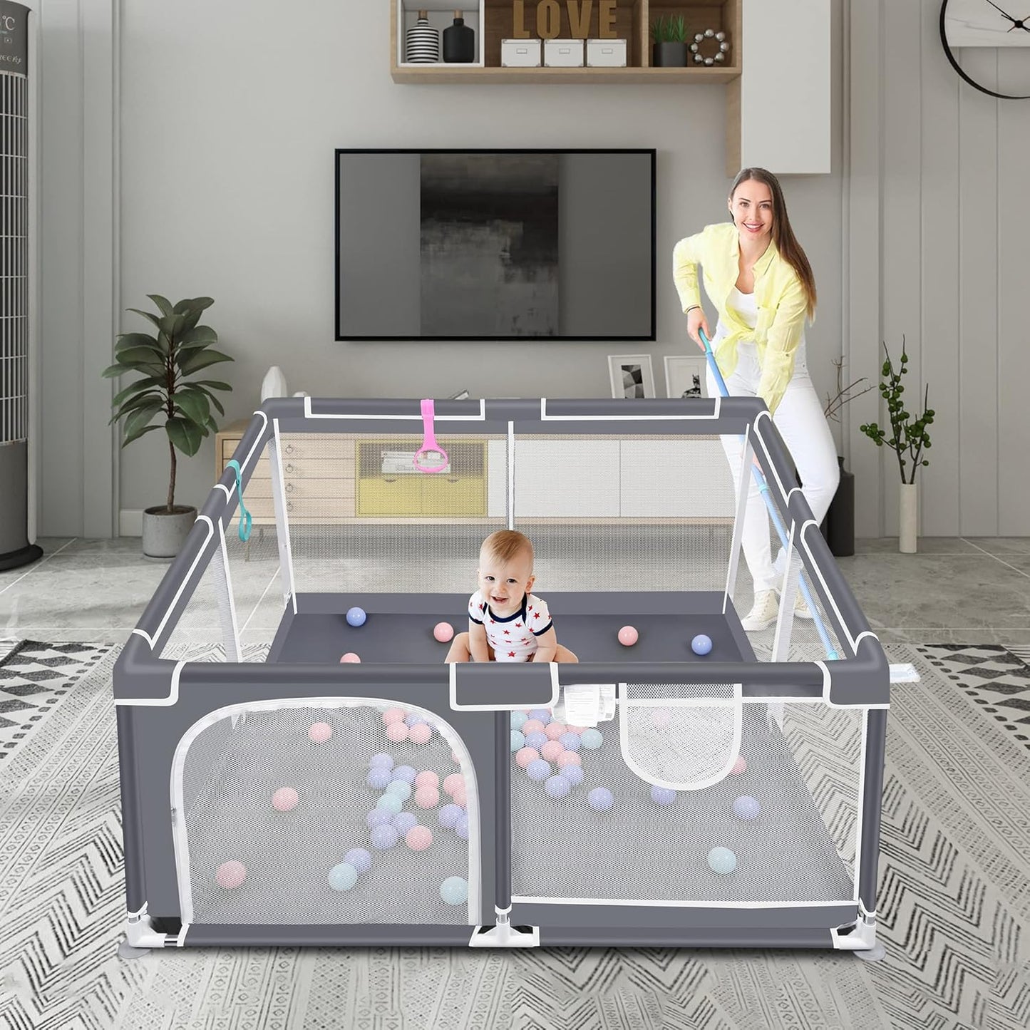 Baby Playpen,Play Yard Playpen for Babies and Toddlers