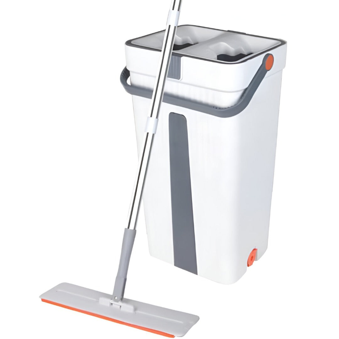 Floor Mop with Bucket, Microfiber Flat Mop with Bucket