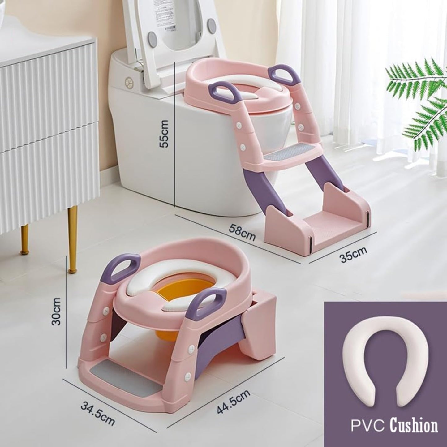 Kids Toilet Training Seat, Potty Training Seat with Ladder