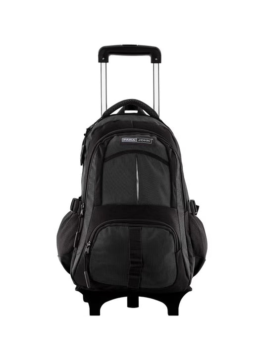 Unisex 16-Inch Rolling Trolley Backpack with Adjustable Strap