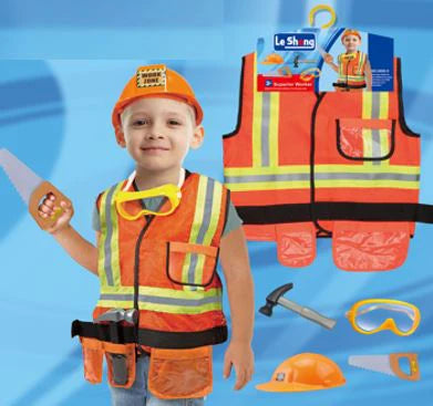 Role Play Set - Construction Worker, Children's Costume