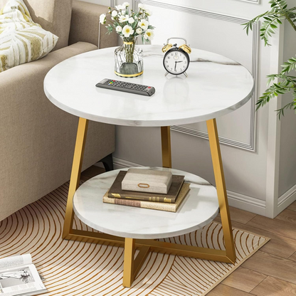 Round Side Table, 2 Tier Side Table