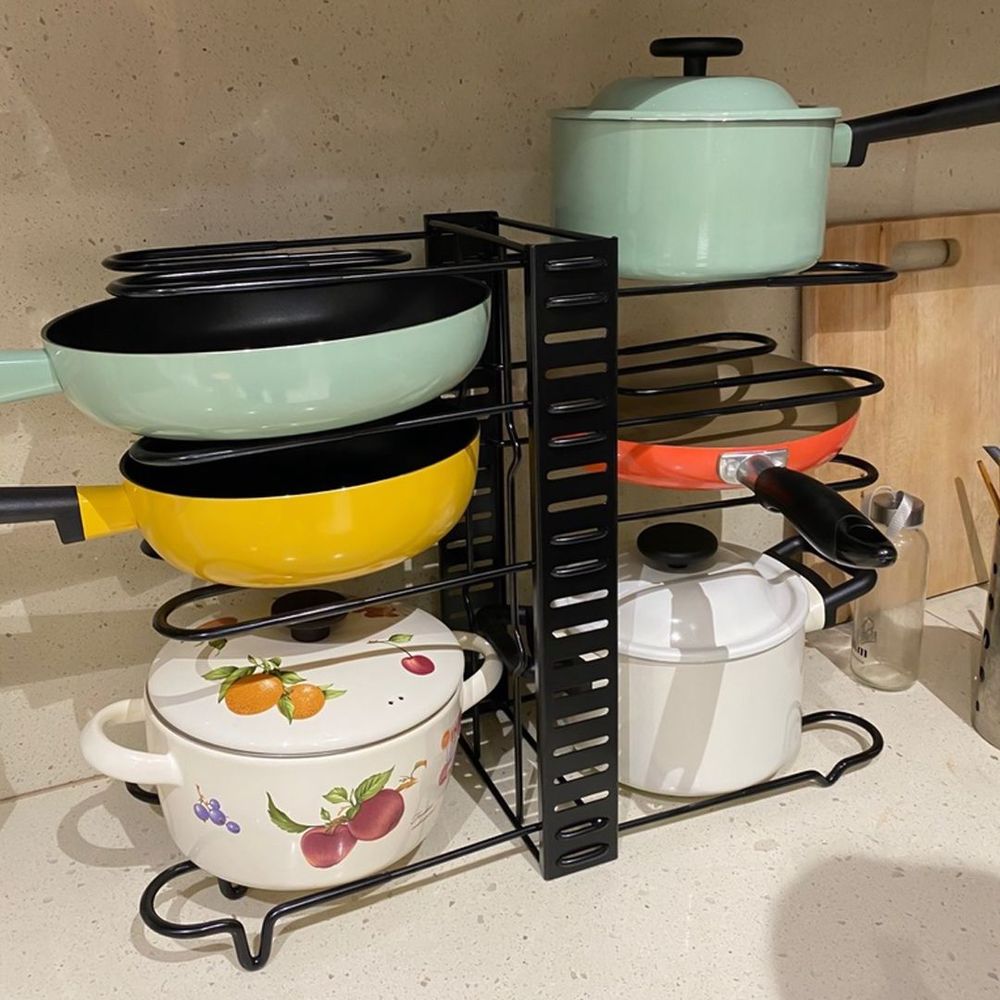 Pots and Pans Organizer , Adjustable Pan Organizer