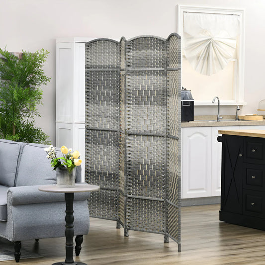 Folding Wooden Room Separator , Foldable Room Divider Screen