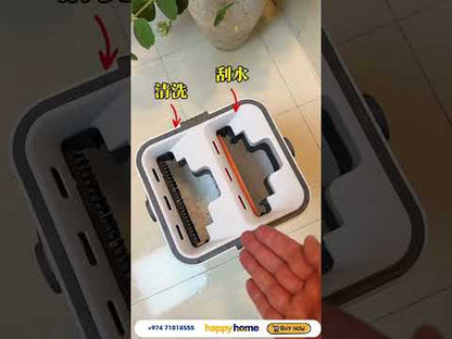 ممسحة أرضية مع دلو، ممسحة مسطحة مع دلو