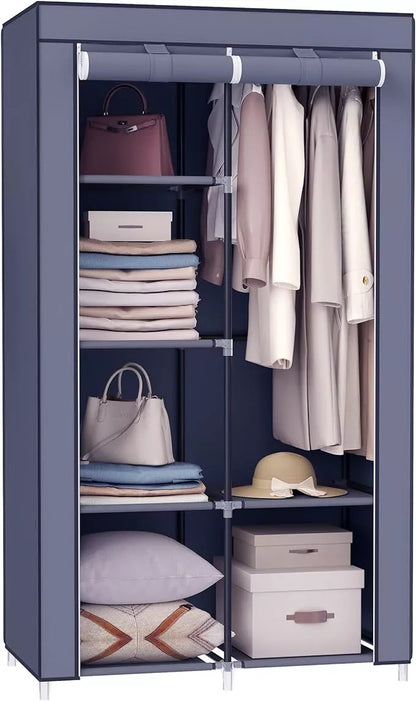 2 Column clothes Wardrobe, Portable fabric Wardrobe for Clothes