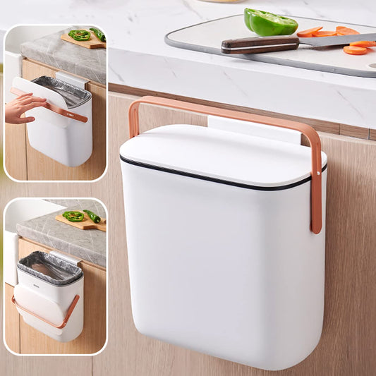Hanging Kitchen Trash Bin , Wall-Mounted Garbage Can